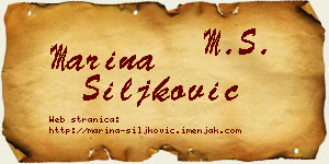 Marina Šiljković vizit kartica